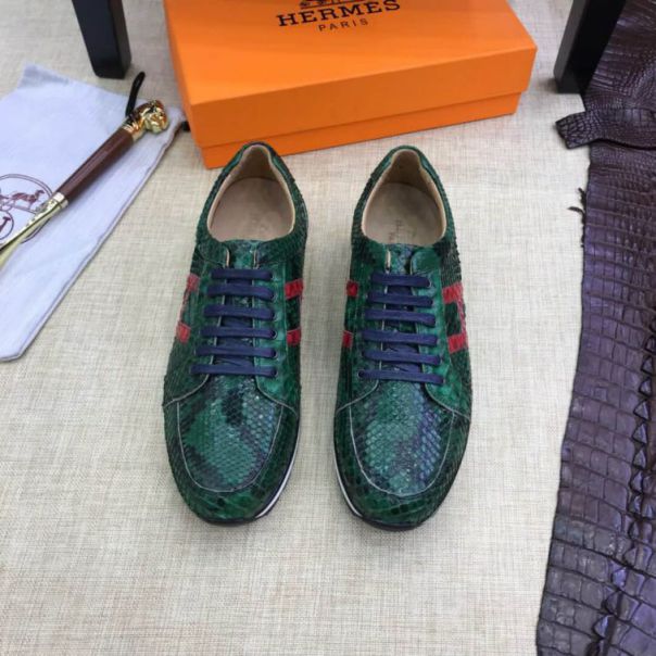 Hermes Men Leather Sneakers