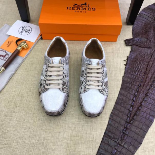 Hermes Men Leather Sneakers