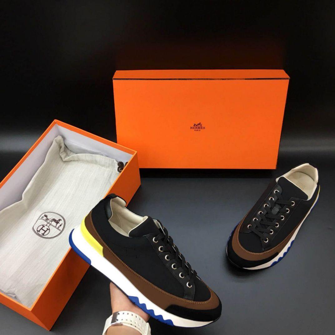 Hermes Men Leather Sneakers