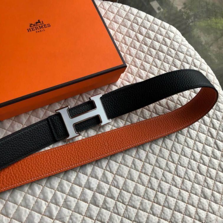 Hermes 38mm Metal Reversible Men Belts