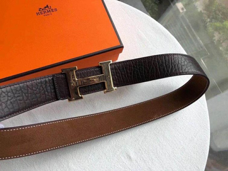 Hermes Metal HLeather 38mm Men Belts