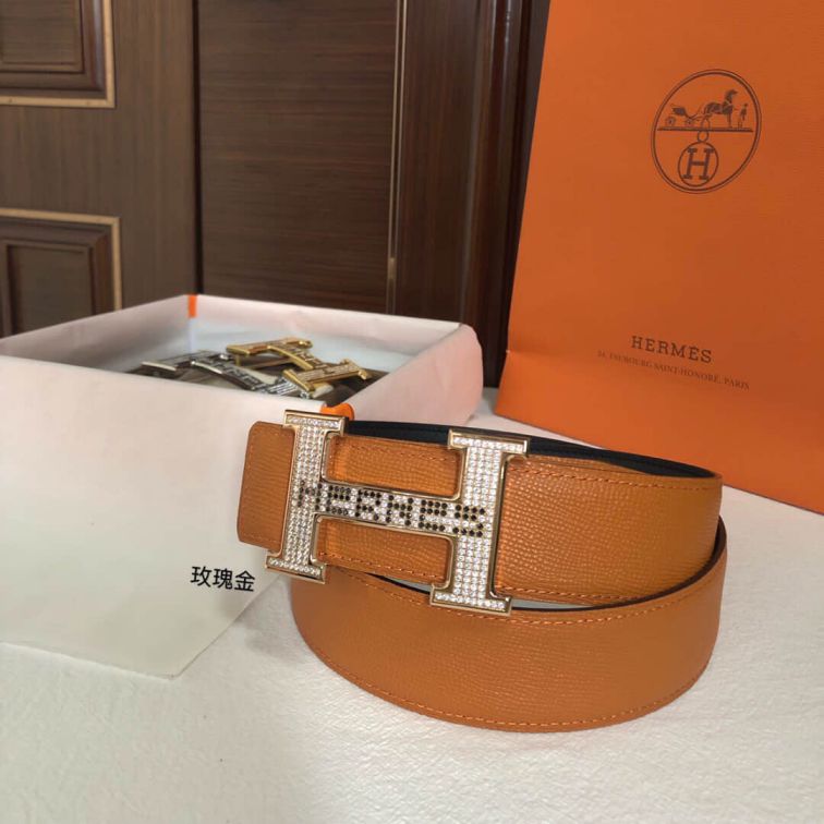 Hermes H LOGO BUCKLE38mm Men Belts