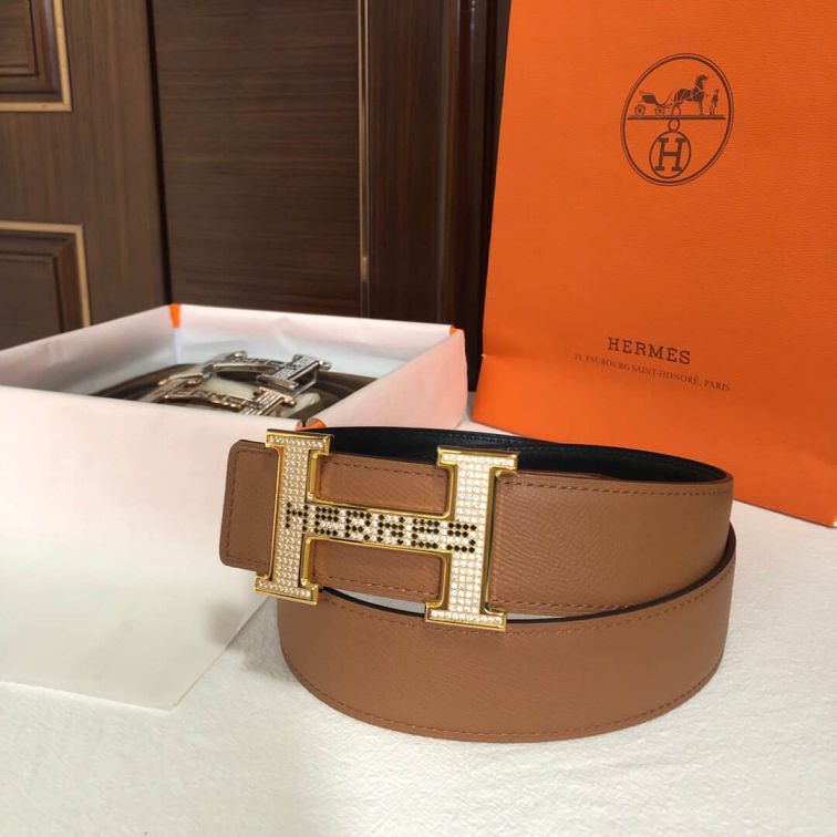 Hermes H LOGO BUCKLE38mm Men Belts