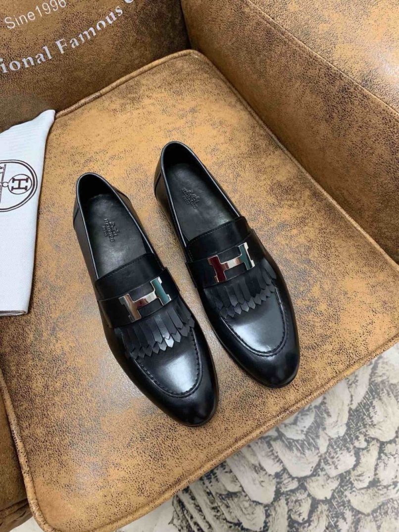 Hermes 2019 Leather Men Shoes