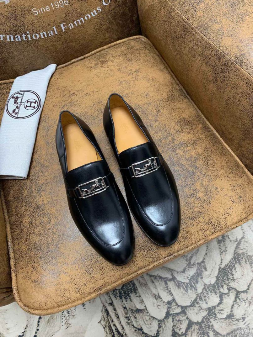 Hermes 2019 Leather Men Shoes