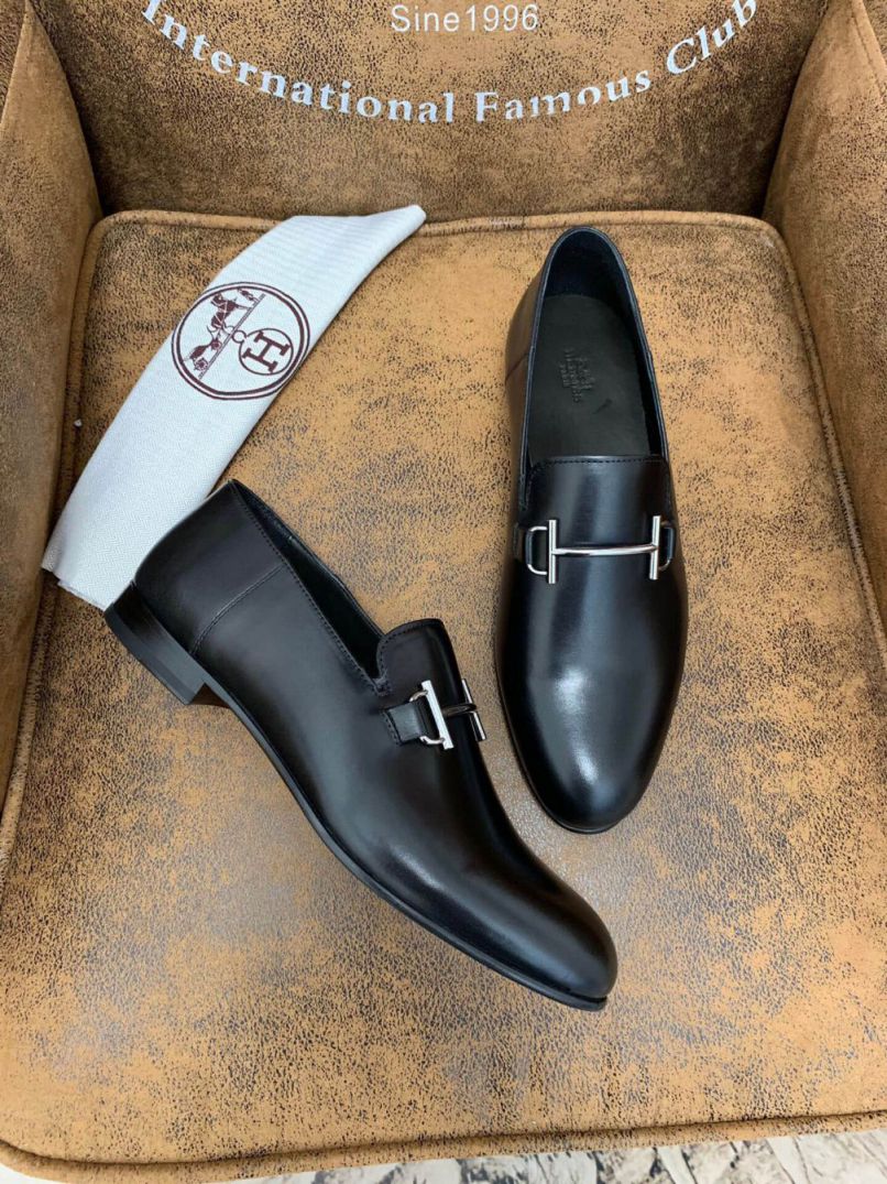 Hermes 2019 Leather Men Shoes