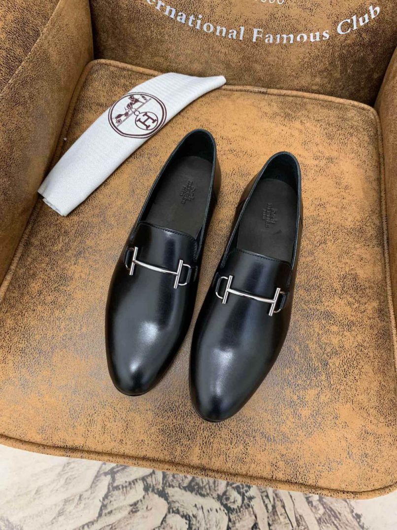 Hermes 2019 Leather Men Shoes