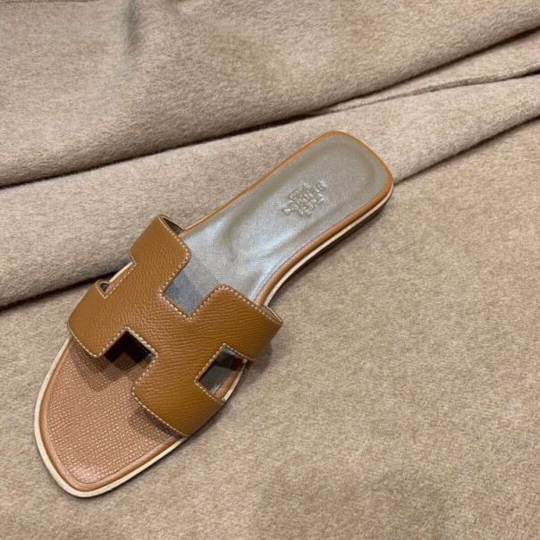 Hermes Classic Slippers Epsom Women Shoes