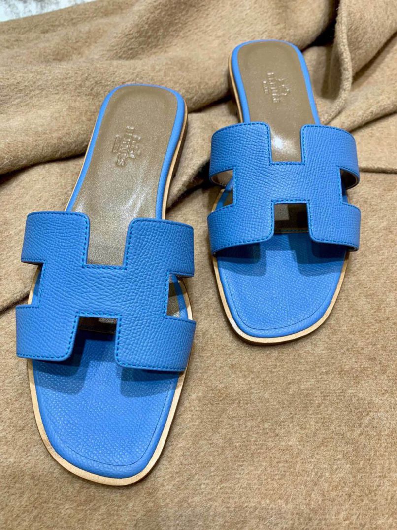 Hermes Classic Slippers Epsom Women Shoes