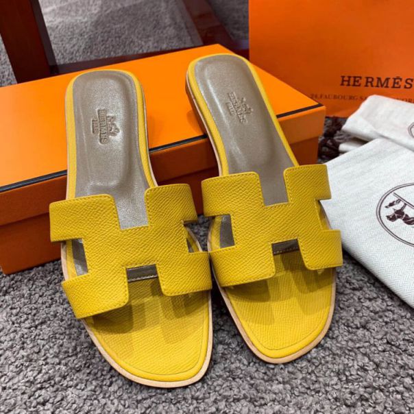 Hermes Classic Slippers Epsom Women Shoes