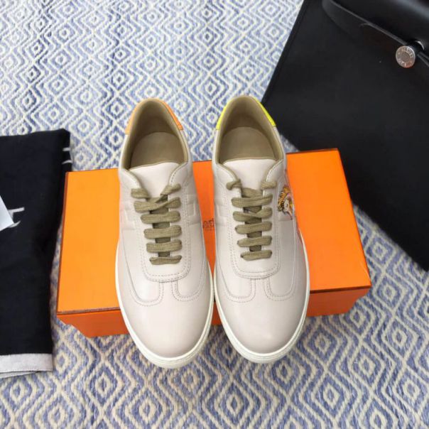 Hermes Leather Sneakers Women Shoes