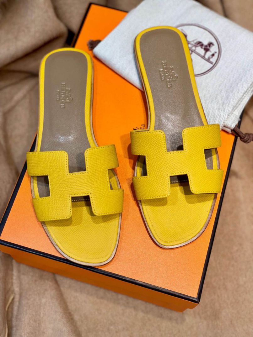 Hermes Classic Slippers Epsom Women Shoes