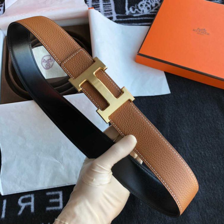 Hermes Htogo Leather 38mm Men Belts