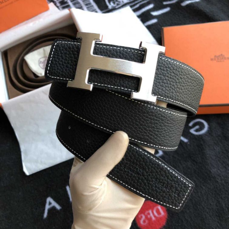 Hermes Htogo Leather 38mm Men Belts