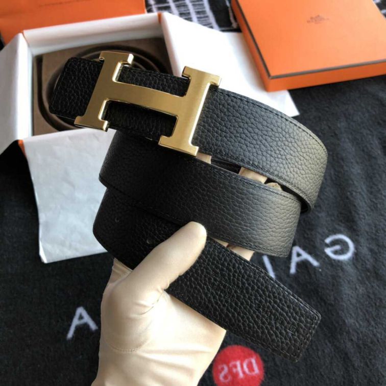 Hermes Htogo Leather 38mm Men Belts