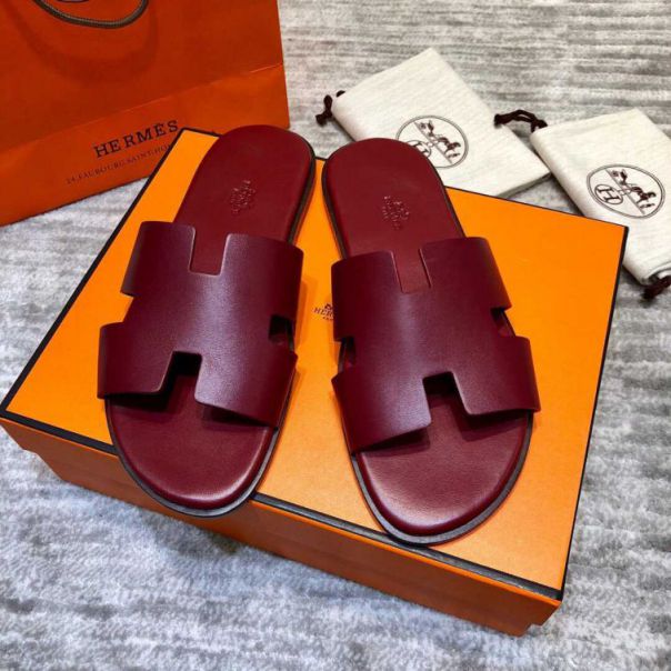 Hermes Leather Slippers swift Men Shoes