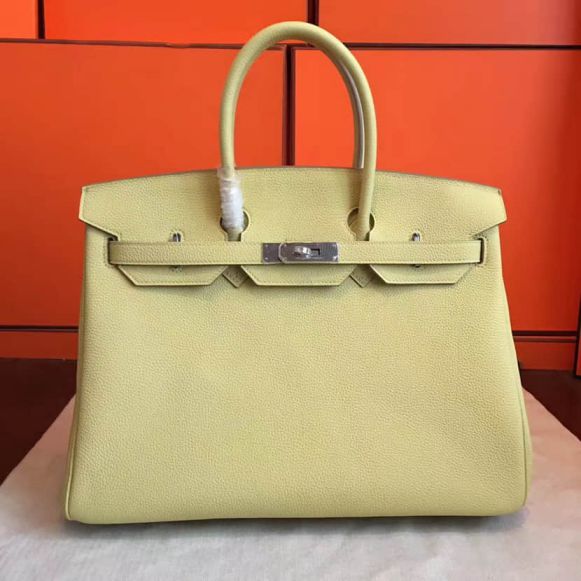 Hermes Leather Birkin 35CM Women Tote Bags