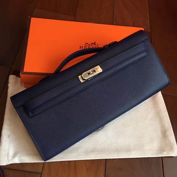 Hermes epsom Kelly 31CM Women Clutch Bags