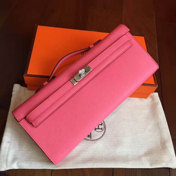 Hermes epsom Kelly 31CM Women Clutch Bags