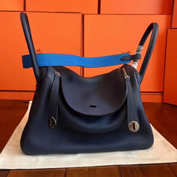 Hermes Leather lindy 30CM Women Shoulder Bags