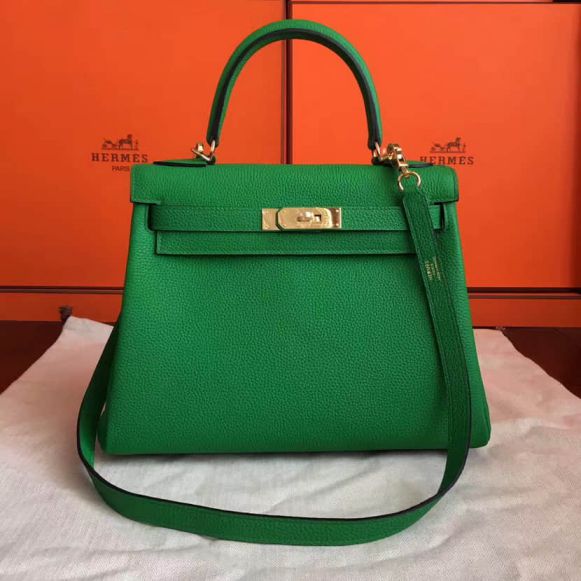 Hermes Leather Kelly 28CM Women Tote Bags