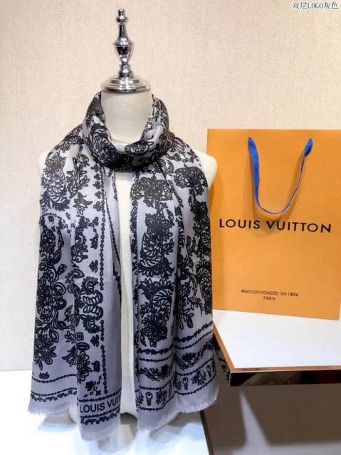 2018 LV Double Logo Double Silk Women Scarves