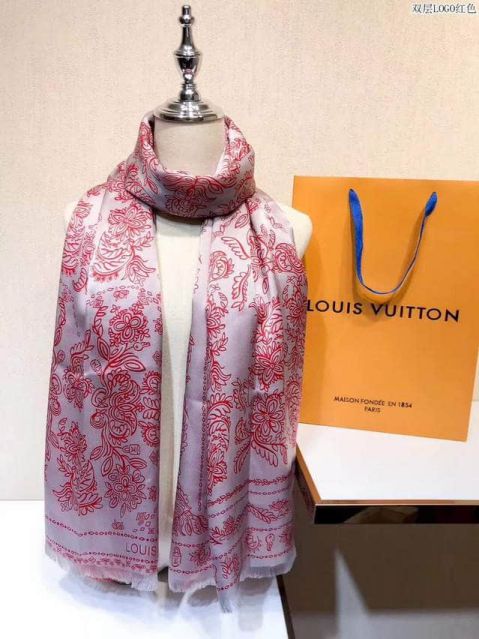 2018 LV Double Logo Double Silk Women Scarves