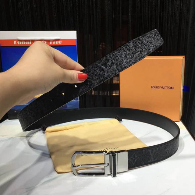 LV Damier Canvas Ellipse 3.5cm Men Belts