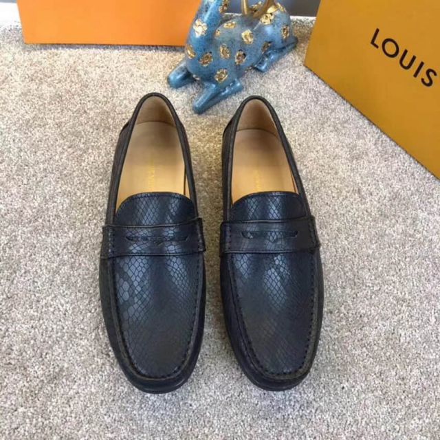 LV Leather Men Loafers