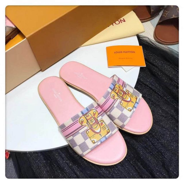 LV logo 2018 Slippers Women Sandals