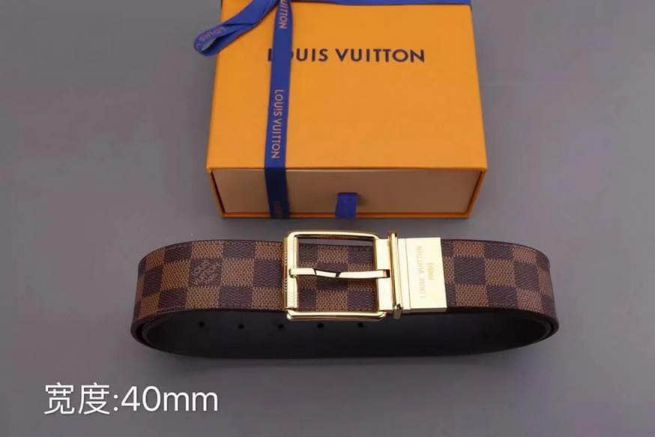 LV Monogram Canvas Leather Silver LOGO Men Belts