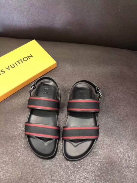 LV Men Causal Leather Slippers