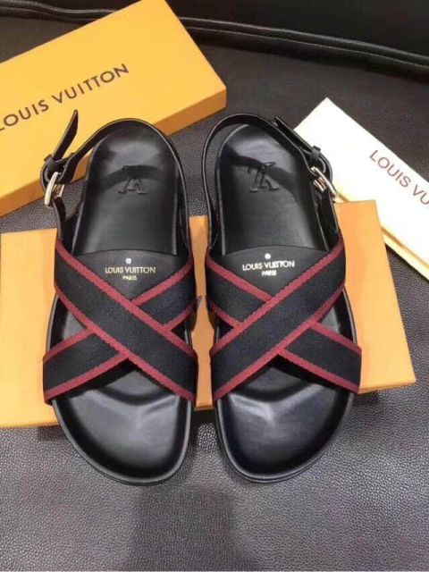 LV Men Causal Leather Slippers