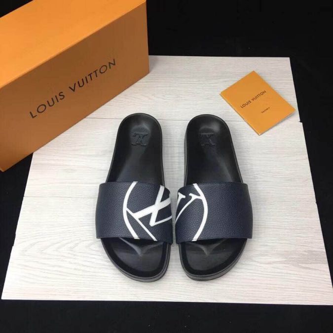 LV Leather 2018 Men Sandals