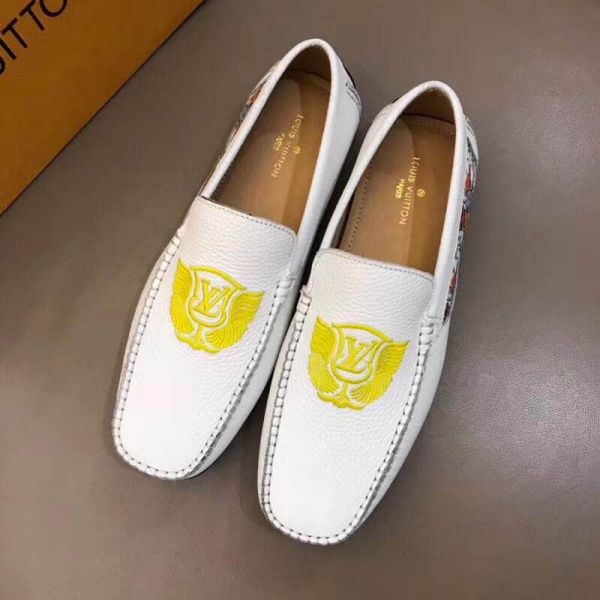 2018 LV Embroidery Causal Men Driver Shoes