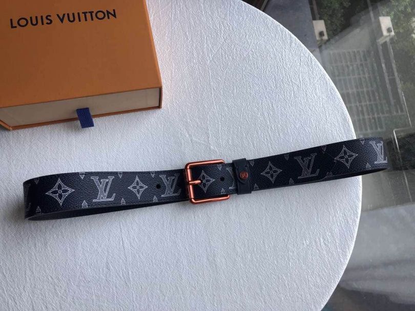 LV Monogram ink Canvas Voyager Men Belts