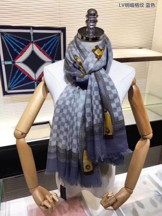 2018 LV Damier Azur Cashmere Women Scarves