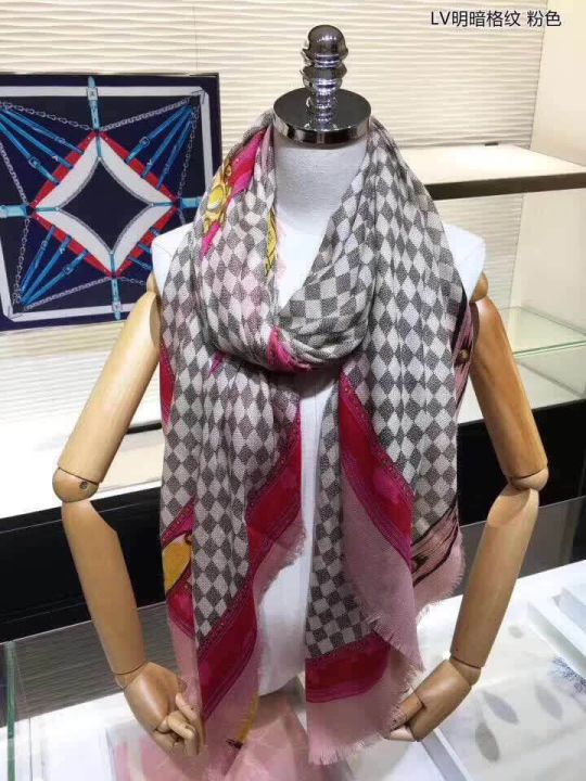 2018 LV Damier Azur Cashmere Women Scarves