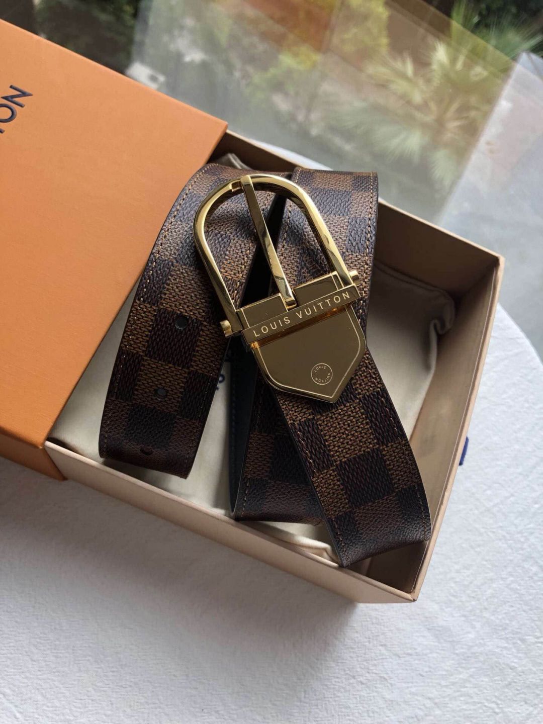 LV Classic Metal Buckle 35MM Men Belts