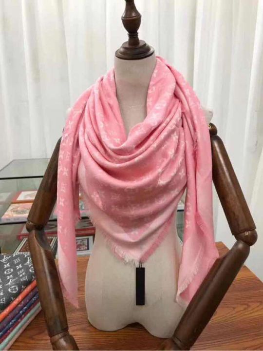 LV 140*140cm 60% Silk 40% Wool Square Women Scarves