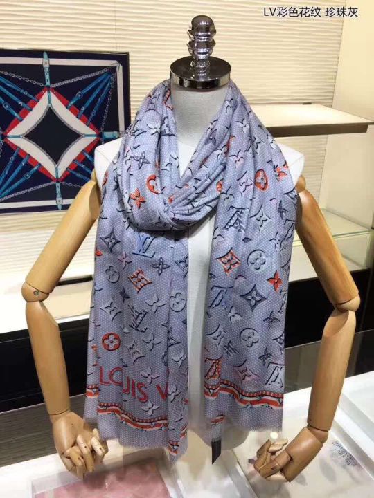 LV Cashmere Monogram Canvas Square Women Scarves