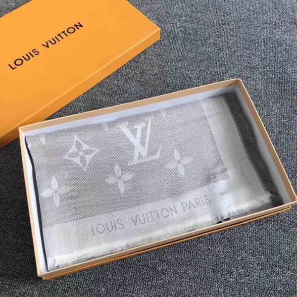 LV Silk Wool Wool Square Women Scarves