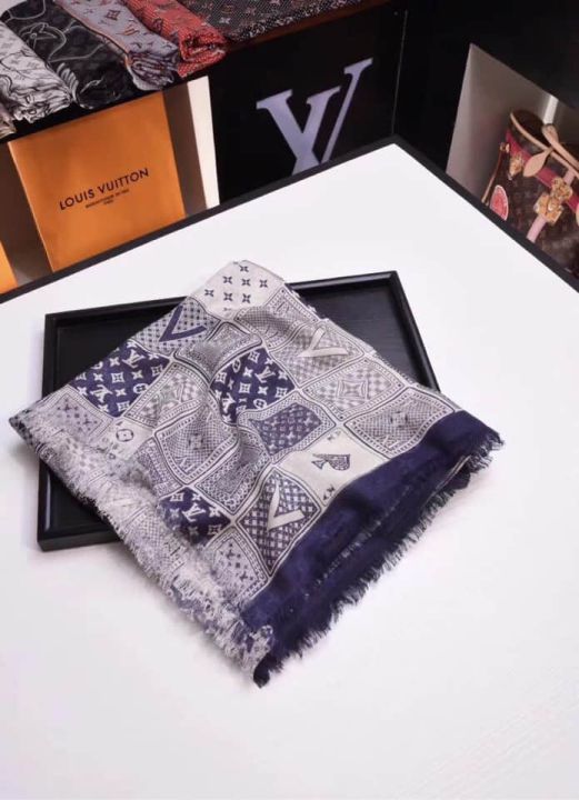 2018 LV Cashmere Pop Monogram Square Women Scarves