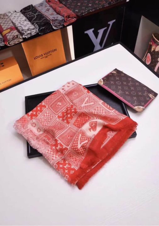 2018 LV Cashmere Pop Monogram Square Women Scarves