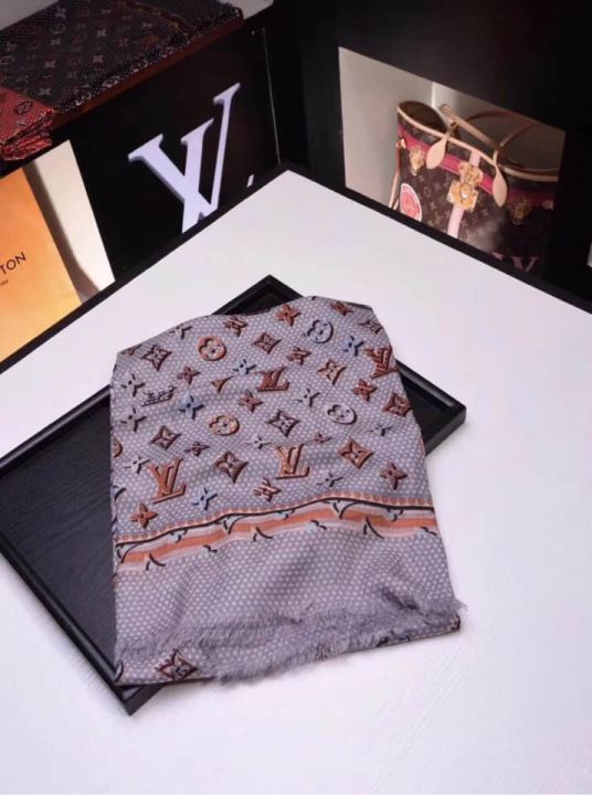 2018 LV Cashmere Pop Monogram Square Women Scarves