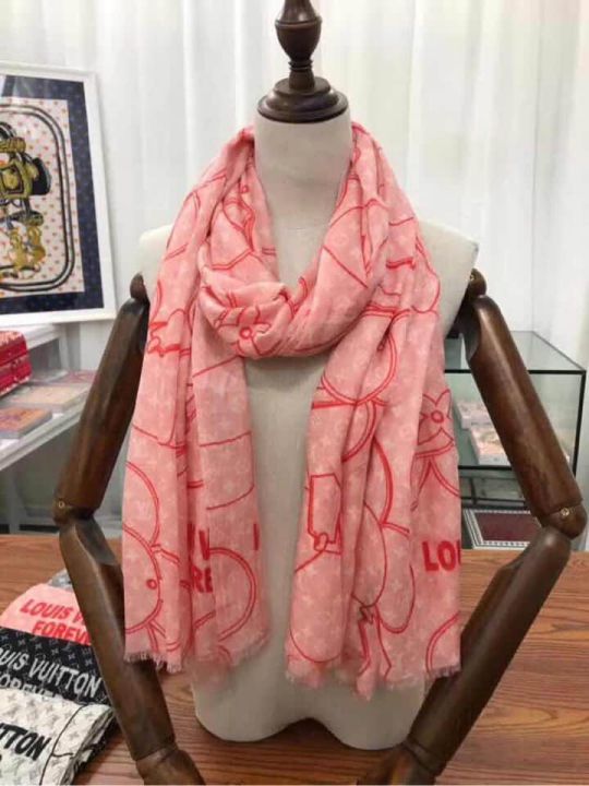 LV Limited Edition Vivienne Cashmere Square Women Scarves