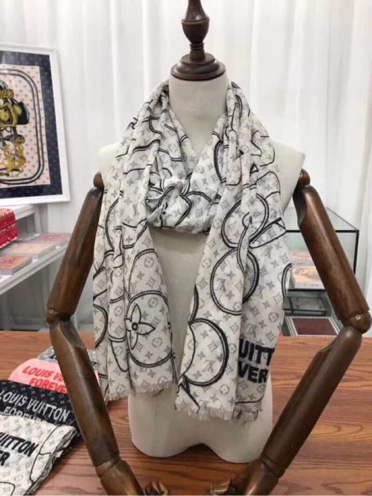 LV Limited Edition Vivienne Cashmere Square Women Scarves