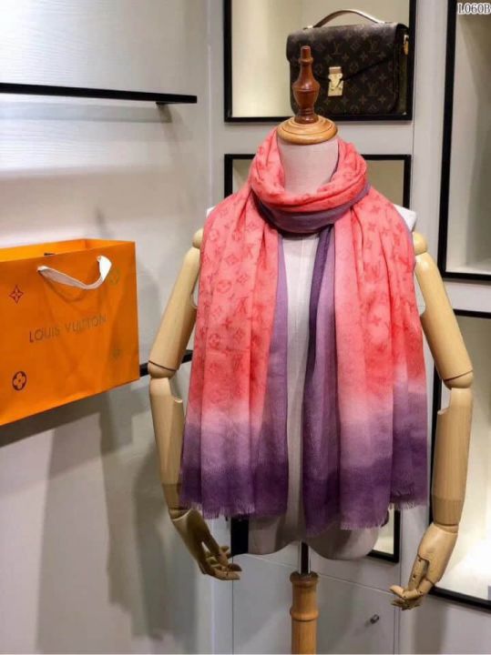 LV Cashmere Monogram Women Scarves