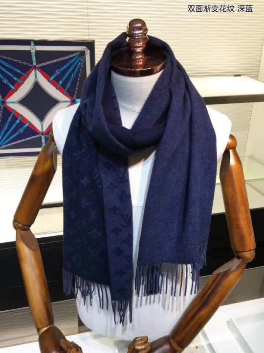 LV Reversible Cashmere Men Scarves