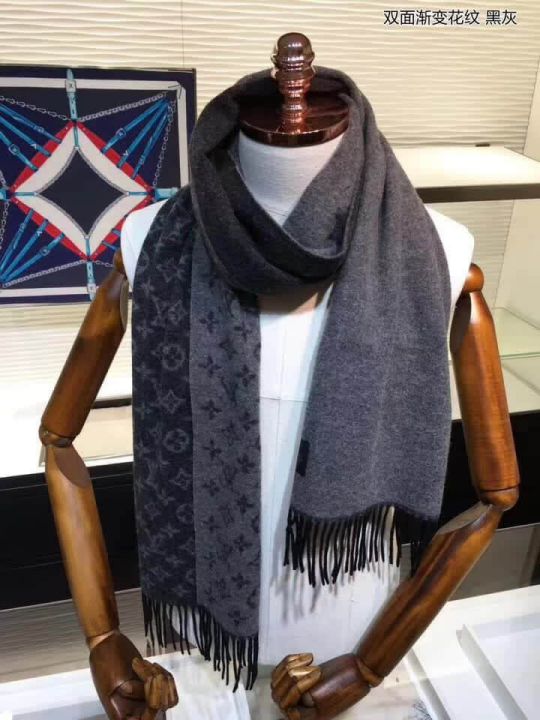 LV Reversible Cashmere Men Scarves